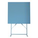 Table de terrasse carrée en acier Bolero bleu turquoise 600mm