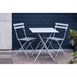 Table de terrasse carrée en acier Bolero grise 600mm