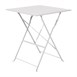 Table de terrasse carrée en acier Bolero grise 600mm