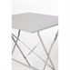 Table de terrasse carrée en acier Bolero grise 600mm
