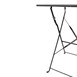 Table de terrasse carrée en acier Bolero noire 600mm