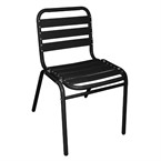 Chaises bistro en aluminium Bolero noires (lot de 4)
