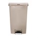 Poubelle à pédale frontale Rubbermaid Slim Jim beige 68L