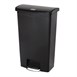Poubelle à pédale frontale Rubbermaid Slim Jim noire 68L