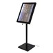 Présentoir éclairé LED Securit noir avec poteau et pied