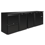 Arrière-bar Polar Série U 3 portes et 2 tiroirs