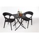 Table carrée pliante en rotin PE Bolero 600mm