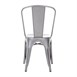 Chaises en acier gris métallisé Bolero Bistro (lot de 4)