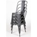 Chaises en acier gris métallisé Bolero Bistro (lot de 4)