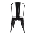 Chaises en acier noir Bolero Bistro (lot de 4)