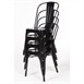 Chaises en acier noir Bolero Bistro (lot de 4)