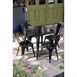 Chaises en acier noir Bolero Bistro (lot de 4)