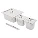 Ensemble de bacs GN 2 x 1/6 et 2/3 inox avec couvercles Vogue
