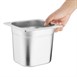 Ensemble inox 6 GN 1/6 avec couvercles Vogue (2 entretoises 325 x 25mm)