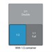 Ensemble de bacs GN 1/2 et 2 x 1/4 inox avec couvercles Vogue