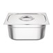 Ensemble de bacs GN 2 x 1/2 en inox avec couvercles Vogue