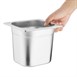 Ensemble de bacs GN 2x 1/3 et 2 x 1/6 en inox avec couvercles Vogue