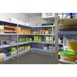 Rayonnage modulaire en angle 4 niveaux Tournus 400 x 1051mm