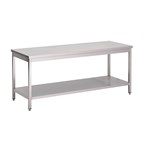 Table inox avec étagère basse Gastro M 1000 x 700 x 890mm