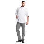 Pantalon de cuisine Chaud Devant Grigio rayé gris et noir