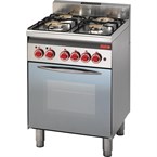 Fourneau 4 feux gaz sur four électrique à convection, gril électrique et porte vitrée Gastro M 60/60CFGE