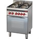 Fourneau 4 feux gaz sur four électrique à convection, gril électrique et porte vitrée Gastro M 60/60CFGE