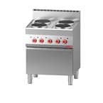 Fourneau électrique 4 plaques Gastro M 650 sur four électrique à convection