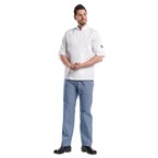 Veste de cuisine mixte Chaud Devant Hilton Poco manches courtes blanche
