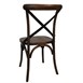 Chaises couleur noyer avec dossier croisé Bolero (Lot de 2)