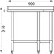 Table d'angle inox Vogue 700mm