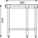 Table d'angle inox Vogue 700mm