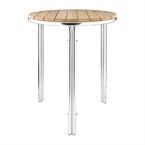 Table ronde en frêne et aluminium Bolero 600mm