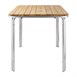 Table carrée en frêne et aluminium Bolero 700mm