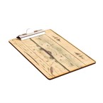 Plaque porte-menu effet bois clair Olympia