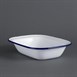 Plat de service rectangulaire acier émaillé Olympia 280x190x55mm lot de 6