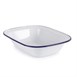 Plat de service rectangulaire acier émaillé Olympia 280x190x55mm lot de 6