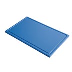 Planche à découper avec rigole GN1/1 en polyéthylène haute densité Gastro M  bleue