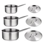 Offre spéciale - Set de 3 casseroles et couvercles inox Vogue 