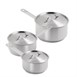 Offre spéciale - Set de 3 casseroles et couvercles inox Vogue 