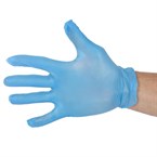 Gants alimentaires en vinyle non poudrés Hygiplas bleus M (Lot de 100)