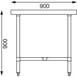 Table inox centrale Vogue 1800mm