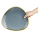 Assiette triangulaire couleur océan Olympia Kiln 280mm (Lot de 4)