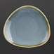 Assiette triangulaire couleur océan Olympia Kiln 280mm (Lot de 4)