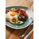 Assiette triangulaire couleur océan Olympia Kiln 280mm (Lot de 4)