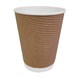 Gobelets boissons chaudes kraft paroi isolante ondulée Fiesta Recyclable 340ml (lot de 500)
