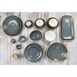 Assiettes plates rondes Olympia Kiln 280mm océan (lot de 4)