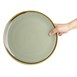 Assiette plate ronde couleur mousse Olympia Kiln 280mm (Lot de 4)