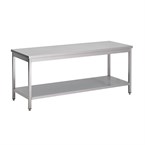 Table inox avec étagère basse Gastro M 1800 x 600 x 850mm