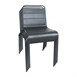 Chaise à lattes en acier Bolero grise lot de 4