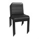 Chaise à lattes en acier Bolero noire lot de 4